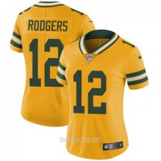Aaron Rodgers Green Bay Packers Womens Authentic Color Rush Gold Jersey Bestplayer